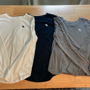 Lot of 3 Long Sleeve Abercrombie Kids T shirts